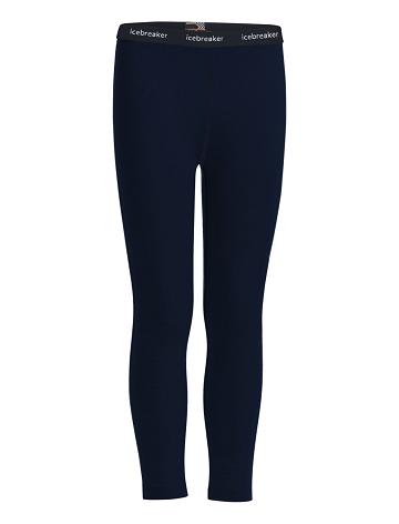 Midnight Navy Kids' Icebreaker Merino 200 Oasis Thermal Leggings | USA 1933YXFU